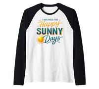 Happy Sunny Days Smiling Sun Summer Lover Raglan Baseball Tee