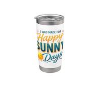 Happy Sunny Days Smiling Sun Summer Lover Stainless Steel Insulated Tumbler