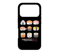 Happy Sushi Anime Kawaii Set Japanese Food Lover Otaku Manga Case for iPhone 17 Pro