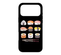 Happy Sushi Anime Kawaii Set Japanese Food Lover Otaku Manga Case for iPhone 17 Pro Max