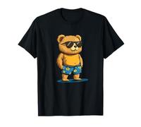 Happy Teddy Bear in Trunks for a Summer Splash T-Shirt
