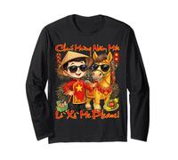 Happy TET Chuc Mung NAM Moi 2026 Li Xi Me Please Kids Boys Long Sleeve T-Shirt