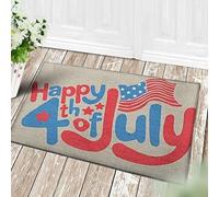 Happy Th Of July America Flag American Pride Independence Day Front Doormats Stylish Doormat Soft Mat Entry For Pets Laundry Room Dogs 40 X 60Cm