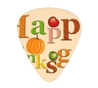 Happy Thanksgiving Art Print Guitar Picks,12 Pack Guitar Plectrums Thin, For Bass Electric Acoustic Guitars Ukulele