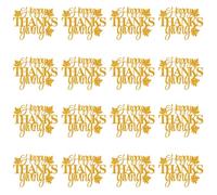 Happy Thanksgiving Cake Topper-Turkey & Pumpkin Autumn Maple Theme Harvest Decor (5)