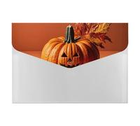 Happy Thanksgiving Day Pumpkin File Folder 6-Pocket, Waterproof Accordion File Organizer with Snap Closure, Expanding Document Holder for Office, Home