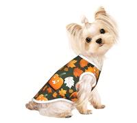 Happy Thanksgiving Day Pumpkin Print Dog Shirt Summer Lightweight Pet T Shirts Soft Breathable Stretchy Cats Dogs Tee Shirt