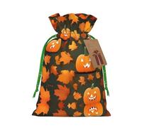 Happy Thanksgiving Day Pumpkin Print Reusable Gift Bags,Drawstring Gift Bags For Jewelry And Gifts,For Festive Occasions