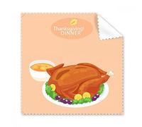 Happy Thanksgiving Day Turkey Pattern Glasses Cloth Cleaning Cloth Gift Phone Screen Cleaner 5pcs