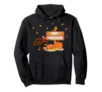 Happy Thanksgiving for Families Fun Dinner Celebration Pullover Hoodie