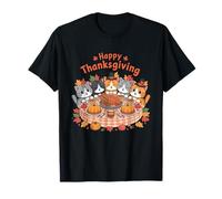 Happy Thanksgiving Funny Family Reunion Cat Lovers Gifts T-Shirt