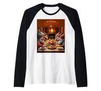 Happy Thanksgiving Gnomes Feast Fun Vibes Raglan Baseball Tee