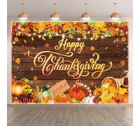 Happy Thanksgiving photography background autumn pumpkin Turkey family party Gift Festival banner