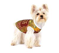 Happy Thanksgiving Print Small Dog Clothes Pet Vest, Soft Cotton Sleeveless T-Shirts Breathable Pet Tank Top Apparel For Puppies And Cats
