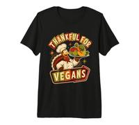 Happy Thanksgiving Thankful for Vegans Turkey Vegan Premium T-Shirt