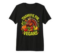 Happy Thanksgiving Thankful for Vegans Turkey Vegan Premium T-Shirt