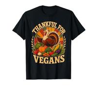 Happy Thanksgiving Thankful for Vegans Turkey Vegan Value Graphic T-Shirt