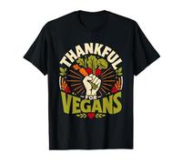 Happy Thanksgiving Thankful for Vegans Turkey Vegan Value Graphic T-Shirt