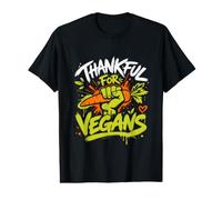 Happy Thanksgiving Thankful for Vegans Turkey Vegan Value Graphic T-Shirt