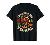 Happy Thanksgiving Thankful for Vegans Turkey Vegan Value Graphic T-Shirt