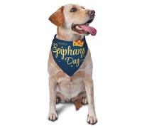 Happy Three Kings Day Epiphany Day Dog Bandanas Triangle Bibs Pet Scarf For Small Medium Large Dogs And Cat