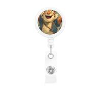Happy Tiger Retractable Badge Holder is Durable Sturdy Comes with A Lanyard for Office Hospital Staff Wearing