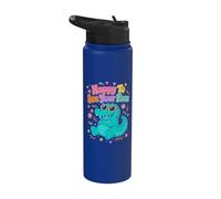 Happy to See Your Face Funny Alligator Teacher Stainless Steel Insulated Water Bottle
