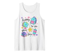 Happy to See Your Face School Welcome Crayon Tank Top