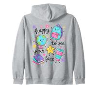 Happy To See Your Face School Welcome Crayon Zip Hoodie