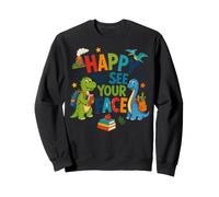 Happy To See Your Face Teacher Back School Dinosaur FunCute Sweatshirt