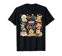 Happy to See Your Face Teacher Cute Dog Lover Back to School T-Shirt