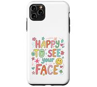 Happy To See Your Face Teacher Hand Drawn Colorful Doodle Case for iPhone 11 Pro Max
