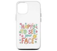 Happy To See Your Face Teacher Hand Drawn Colorful Doodle Case for iPhone 12/12 Pro