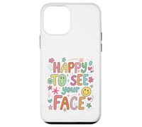Happy To See Your Face Teacher Hand Drawn Colorful Doodle Case for iPhone 12 mini