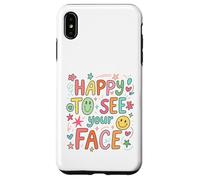 Happy To See Your Face Teacher Hand Drawn Colorful Doodle Case for iPhone XS Max