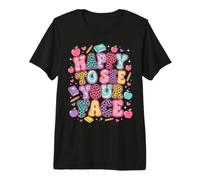 Happy to See Your Face Teacher Womens Tie Dye Leopard Premium T-Shirt