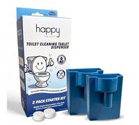 Happy Toilet Cleaner 2 Pack - Self-Cleaning Toilet System | Easy Install Toilet Tablet Holder for a Deep Clean with Every Flush | Made in the USA