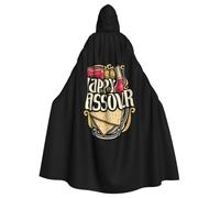 Happy Traditional Jewish Passover Halloween Witch Cloak Unisex Hooded Cloak For Festive Party Costume