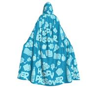 Happy Traditional Jewish Passover Halloween Witch Cloak Unisex Hooded Cloak For Festive Party Costume