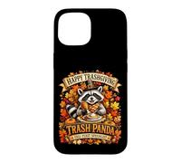 Happy Trashgiving Fall Feast Specialist Raccoon Art Case for iPhone 15