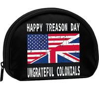 Happy Treason Day Ungrateful Colonials Coin Purse Wallet Women and Girls Cute Fashion Bag Change Pouch Key Holder Women Purse Gift