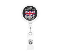Happy Treason Day Ungrateful Colonials Retractable Badge Holder Reel Clip Id Card Holder forNurse Student Office Worker