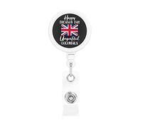 Happy Treason Day Ungrateful Colonials Retractable Badge Holder Reel Clip Id Card Holder forNurse Student Office Worker