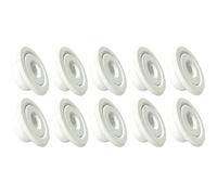 Happy Tree (10 Pack) 1/2" IPS Fire Sprinkler Head Escutcheon Plate 3/4" Adjustment Range Recessed Two Piece Rosette Cover Trim Ring White Fire Sprinkler Covers for Ceiling