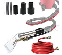 Happy Tree Universal Fit All Brands' Shop Vac Extractor Hose Kit Adapter Wet-Dry Extraction Accessory for Upholstery & Carpet Cleaning Auto Detailing Wet Vaccum Accessories with 25 Feet Water Hose