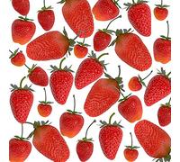 Happy Trees 30 Pieces Artificial Strawberries Assorted Size, Lifelike Plastic Fake Fruit Decoration for Home Kitchen Party Photography Props (Red)