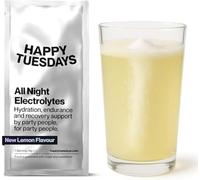 Happy Tuesdays All Night Electrolytes | Rehydration & Recovery Powder | Hydration, Energy & Focus Support | Ideal for Late Nights & Busy Days | Lemon Flavour | 30 Sachets