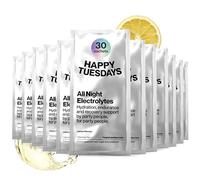 Happy Tuesdays Electrolytes | Rehydration & Recovery Electrolyte Powder | Hydration Sachets for Energy & Focus Support | Ideal for Late Nights, Busy Days & Festivals | Lemon Flavour | 30 Sachets