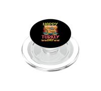Happy Turkey Day Cute Little Pilgrim Thanksgiving PopSockets PopGrip for MagSafe