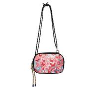 Happy Valentine Butterfly Cross Body Bag for Mens Comfort with Adjustable Strap Cell Phone Bag Take a walk